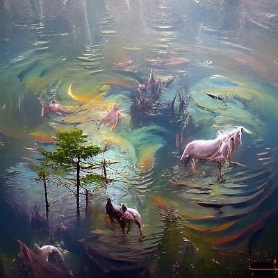 Unicorns in a Secret Pond