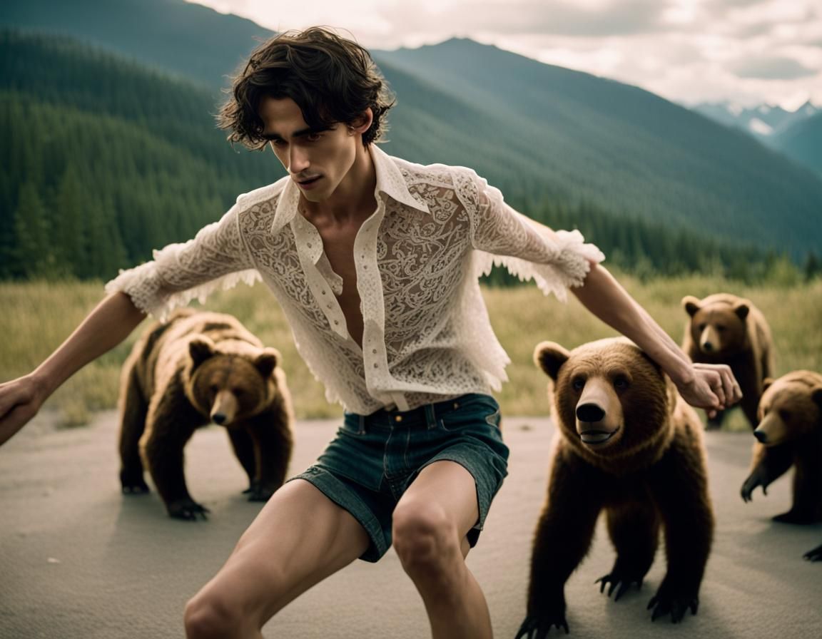 Timothee Chalamet Dancing with Bears