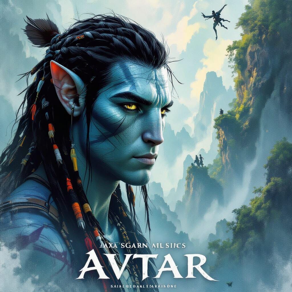 Reimagined movie poster for the film Avatar. 