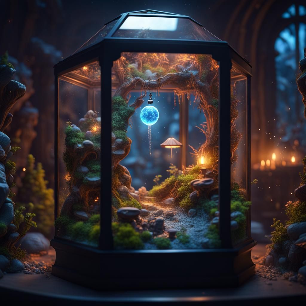 Magic in a terrarium AI Generated Artwork NightCafe Creator