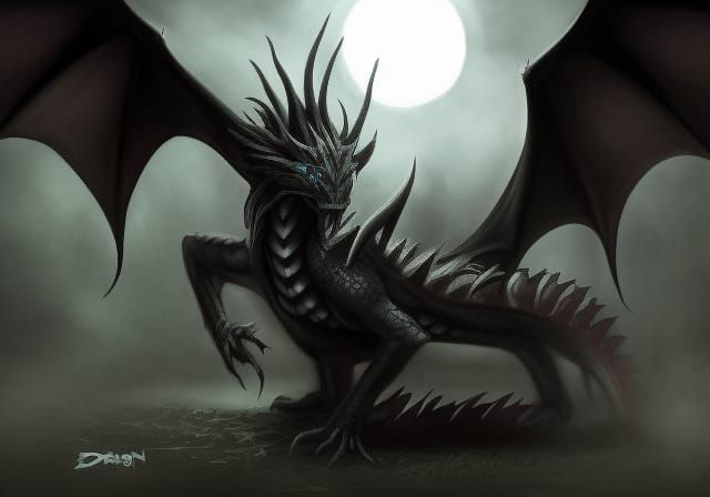 Dragon black demonic - AI Generated Artwork - NightCafe Creator