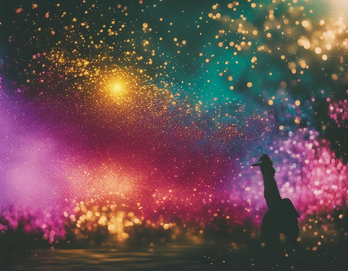 Wonder. Multiple colours mixed with glitter.