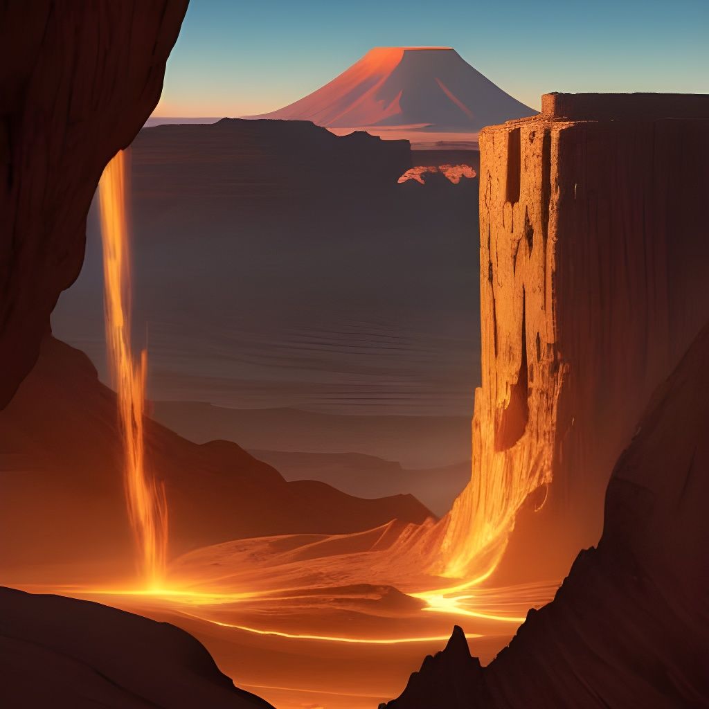 Volcanic Landscape with Barren Terrain