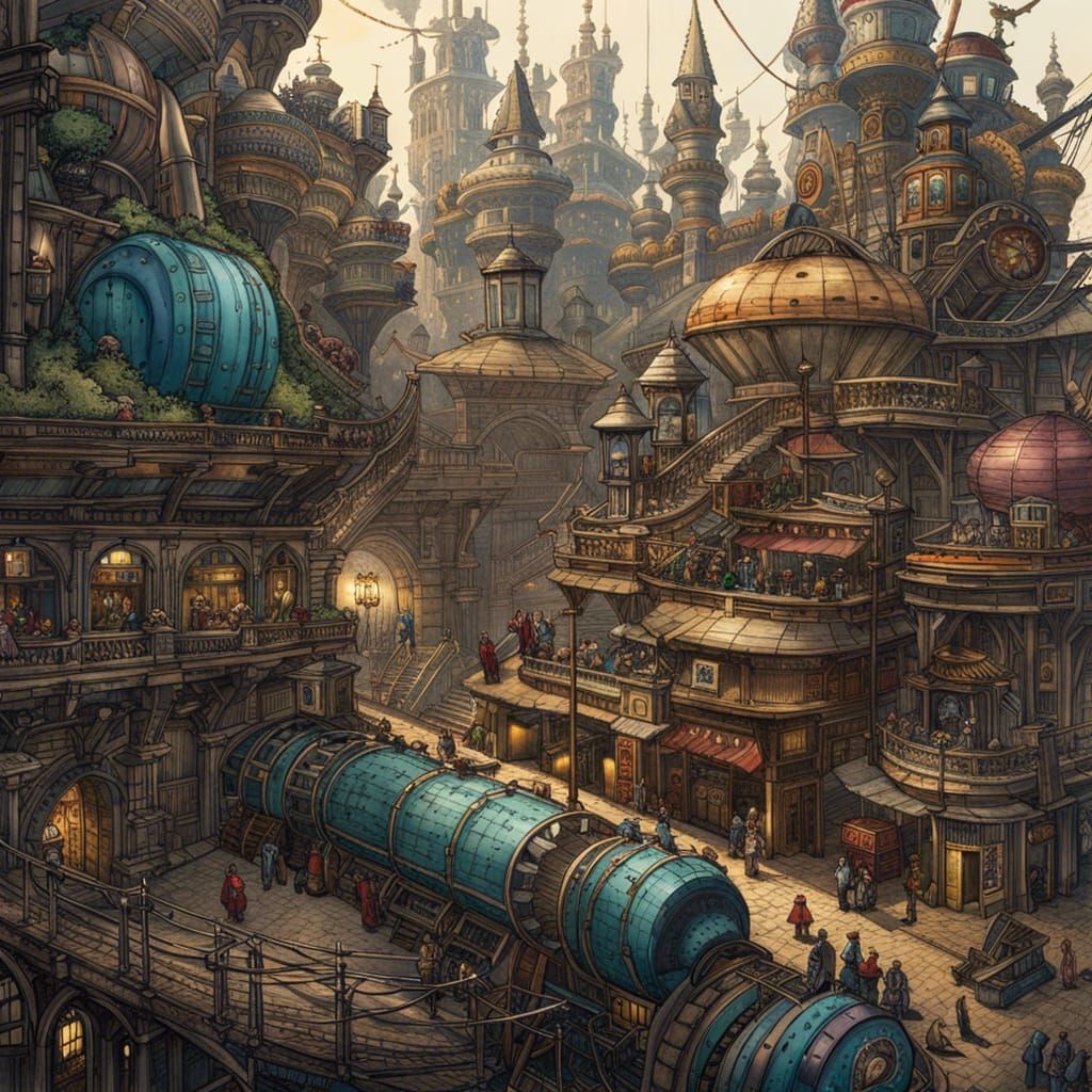 Machine à recycler l'air des villes AI Generated Artwork NightCafe