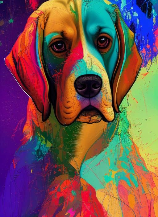 Rainbow Dogs - AI Generated Artwork - NightCafe Creator