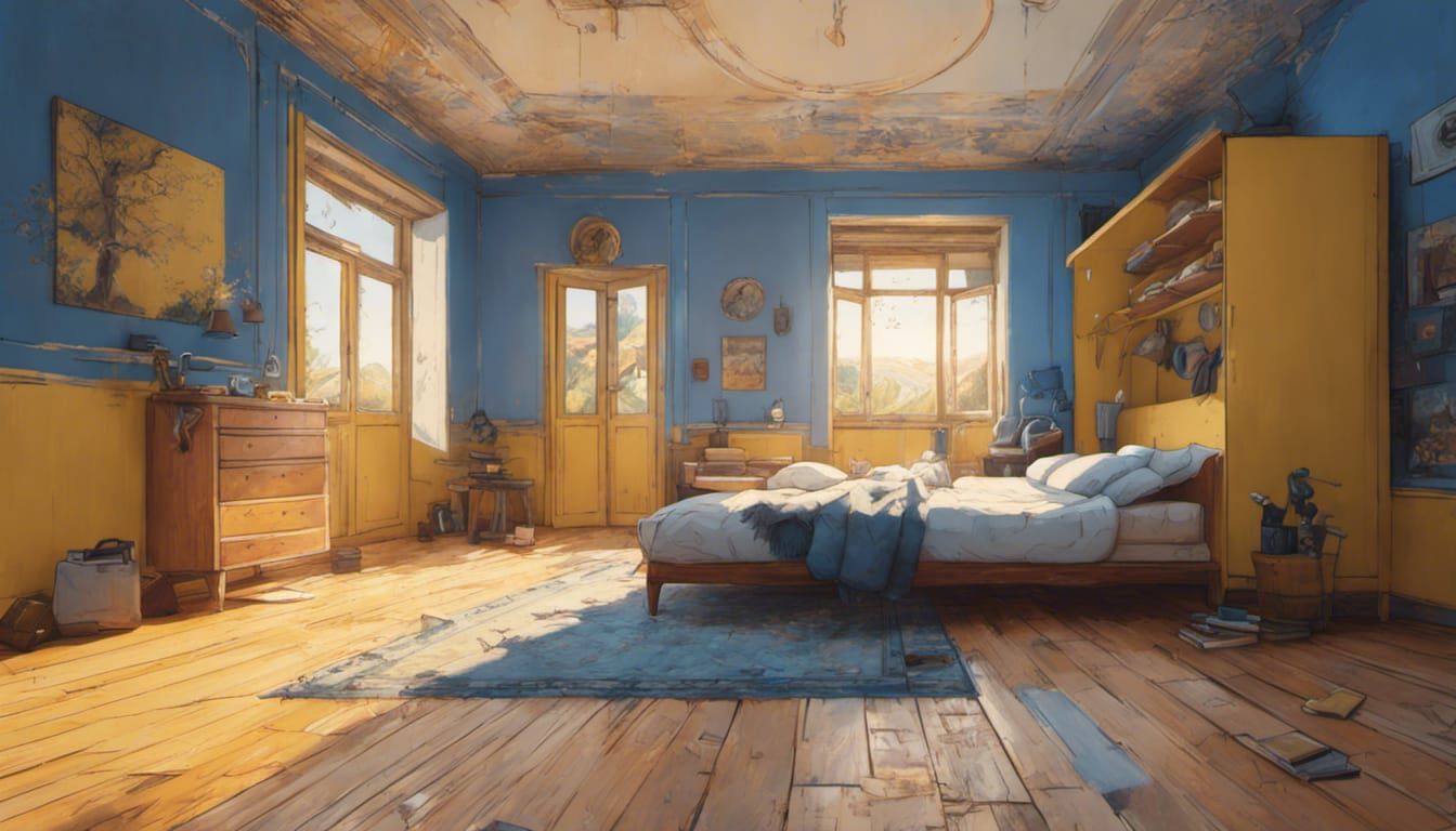 Rustic Bedroom - AI Generated Artwork - NightCafe Creator