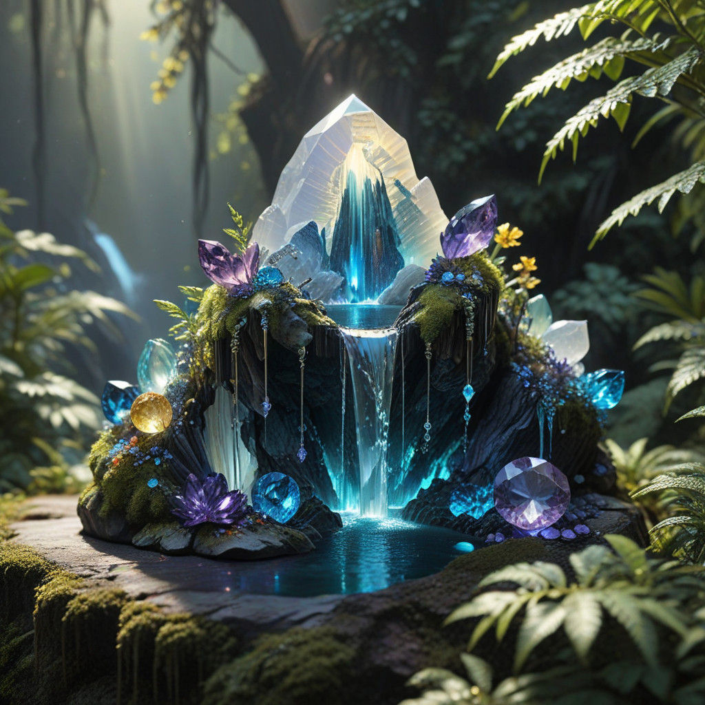 Gemstone landscape  by @Sharoja