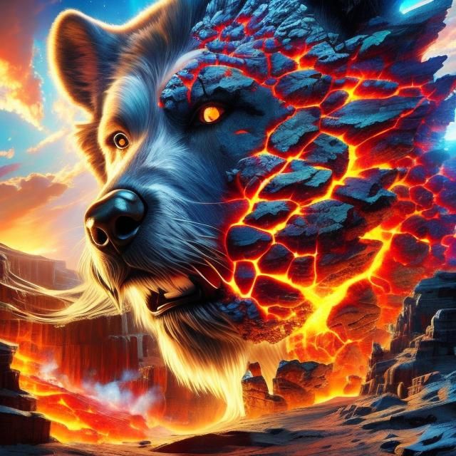  <lora:CracksNLava:1.0> giant planet exploding in space, cracks, lava