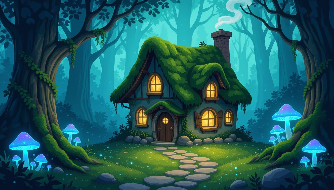 A whimsical witch's cottage