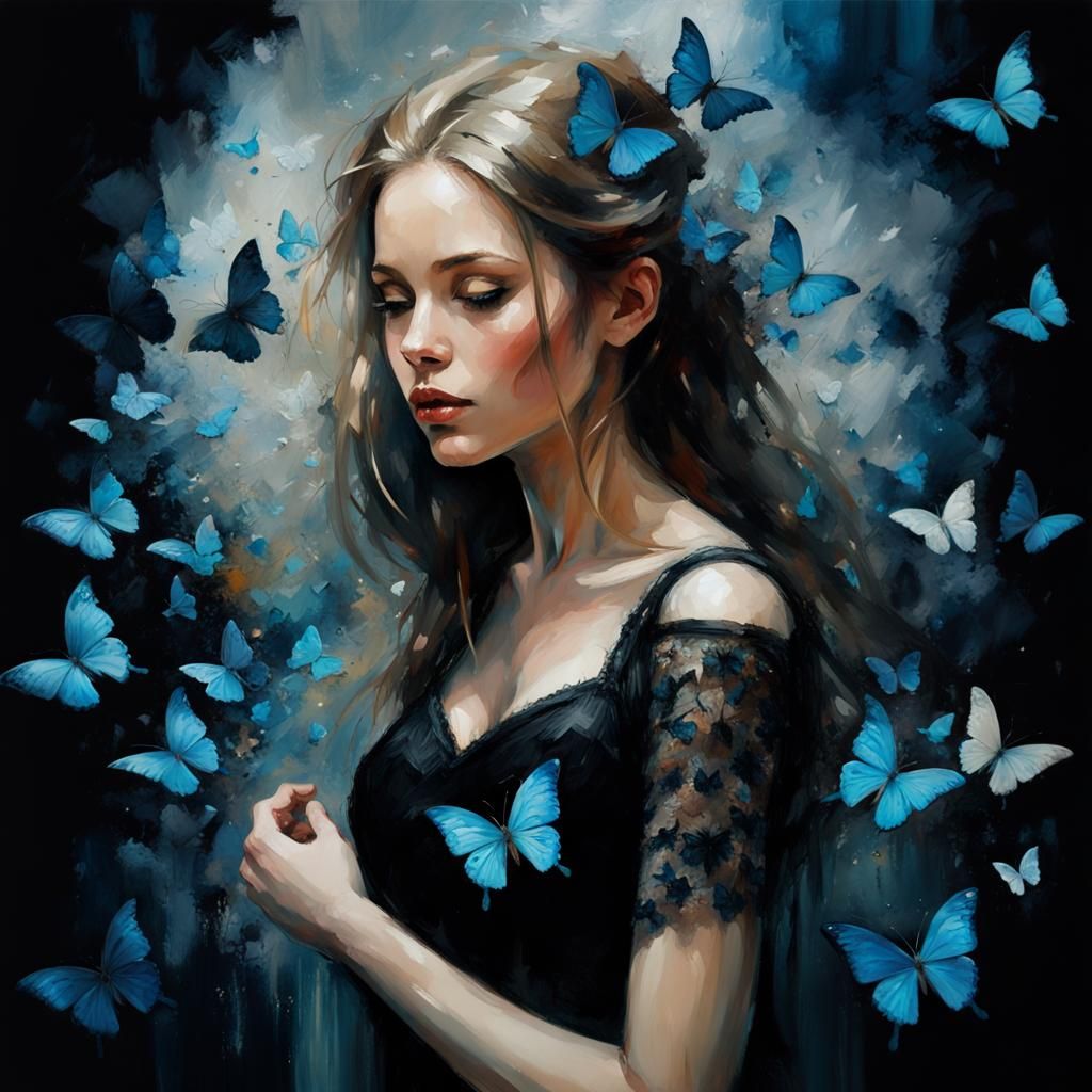 Blue butterflies   by @Missy