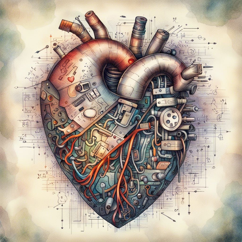 Heart of Code  by @Ms Art