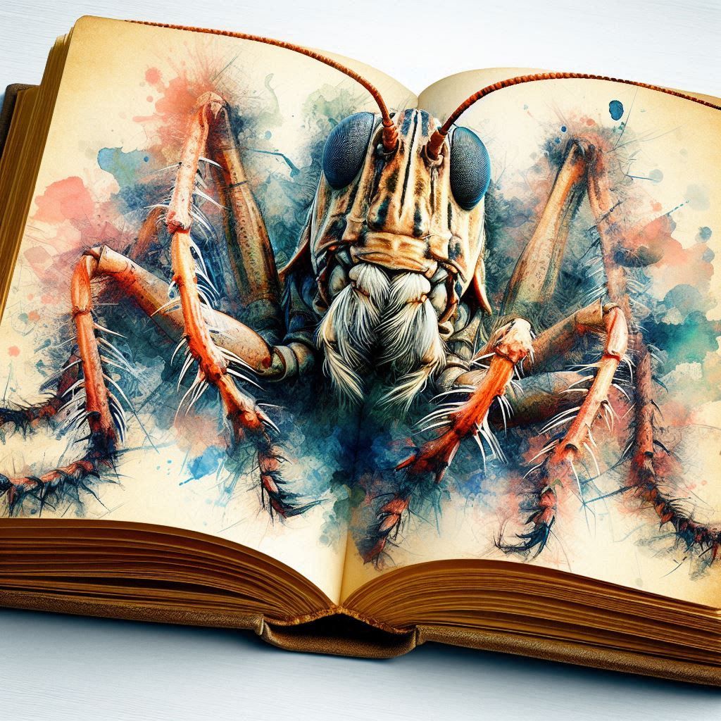 A hybrid of a locust and a spider. It feeds on mosquitoes