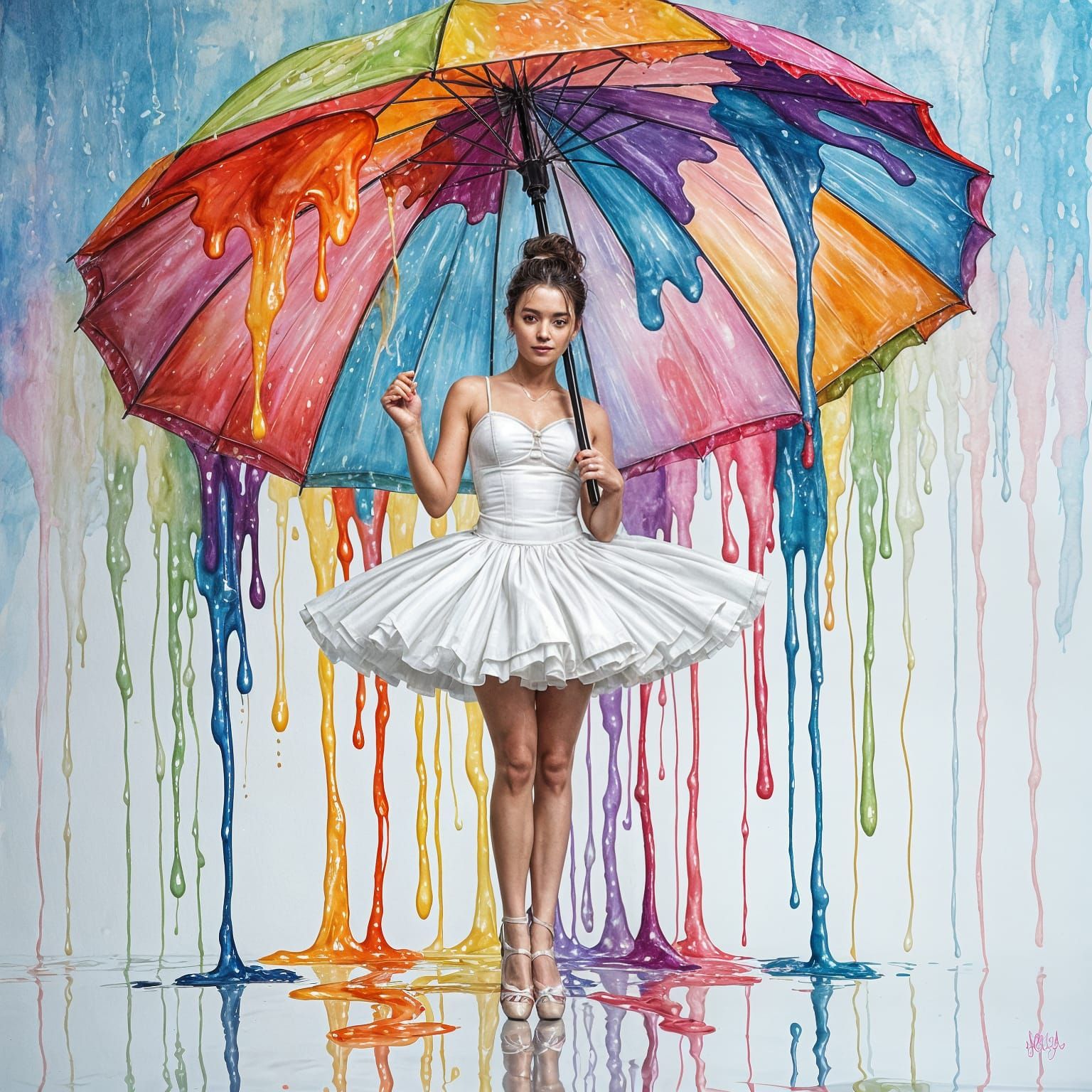 Paint drip ballerina  by @Jlo