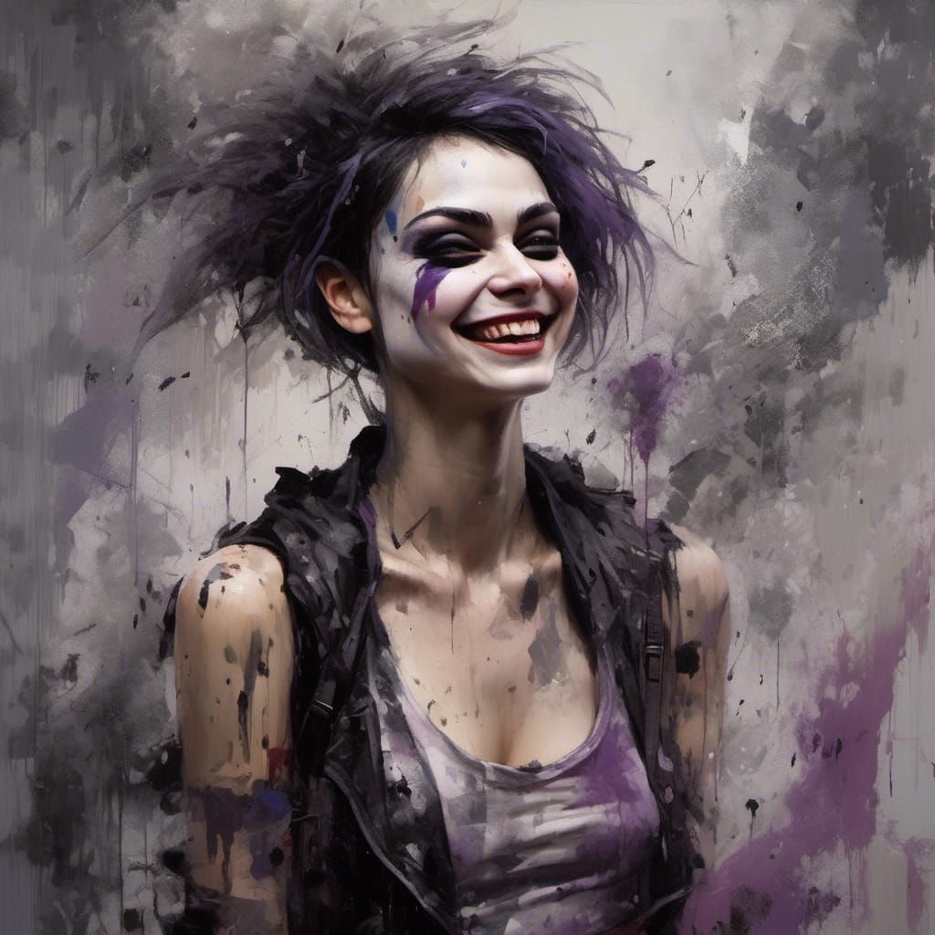 Blonde Harley Quinn with Maniacal Laughter