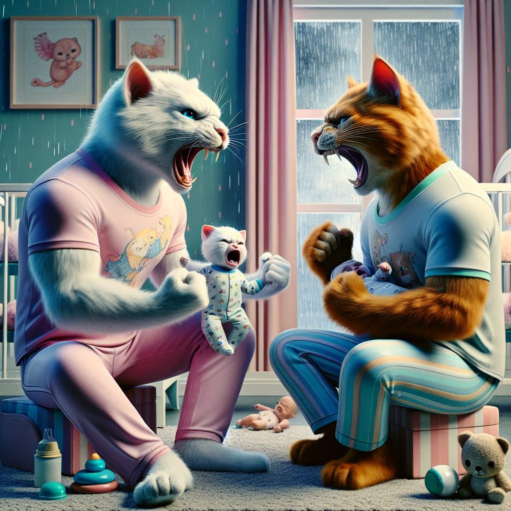 realistic image of Parenting Struggles: In the nursery with ...