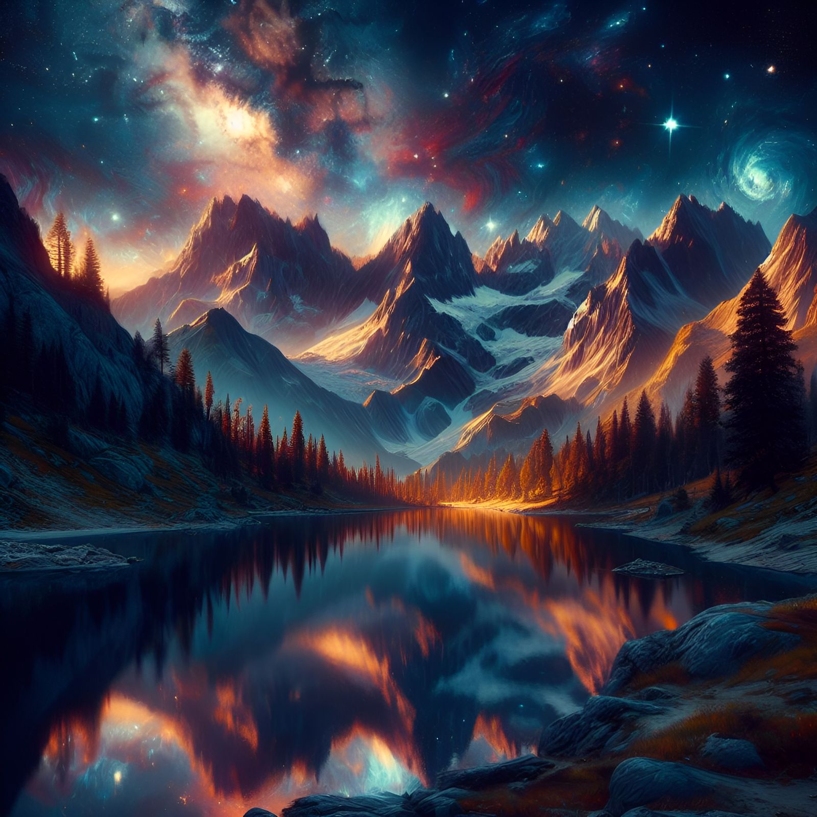 A Beautiful Place At A Beautiful Time - Ai Generated Artwork 