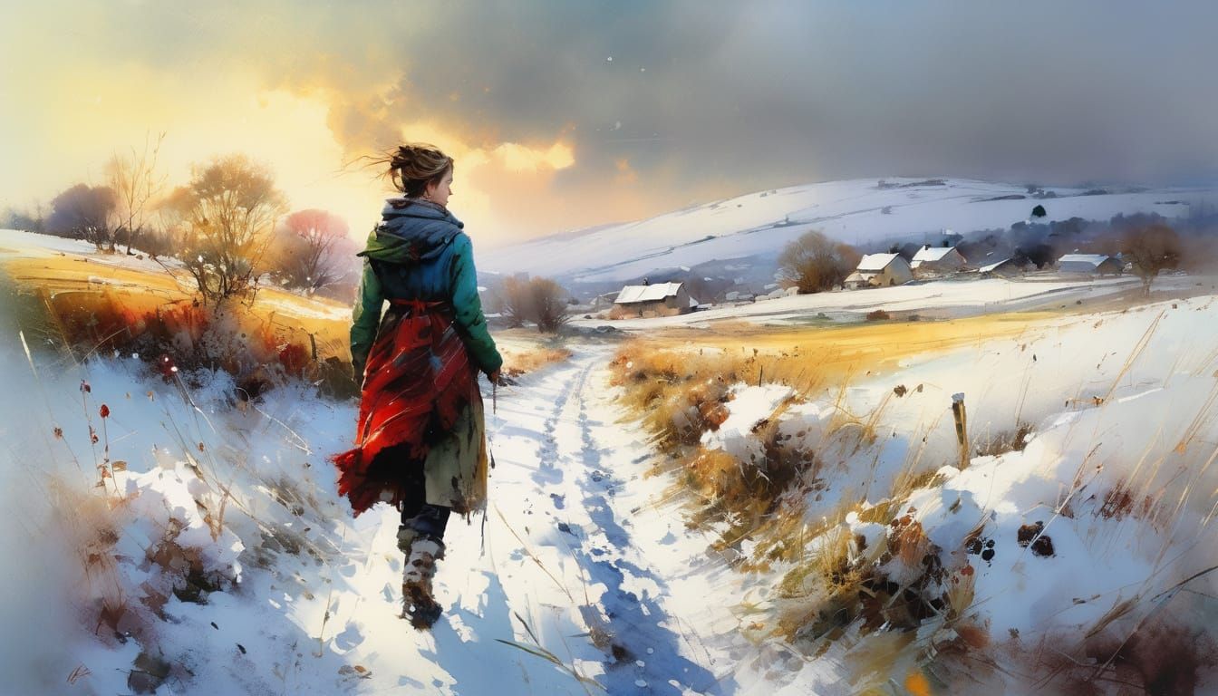 Winter farmland  by @Superbear