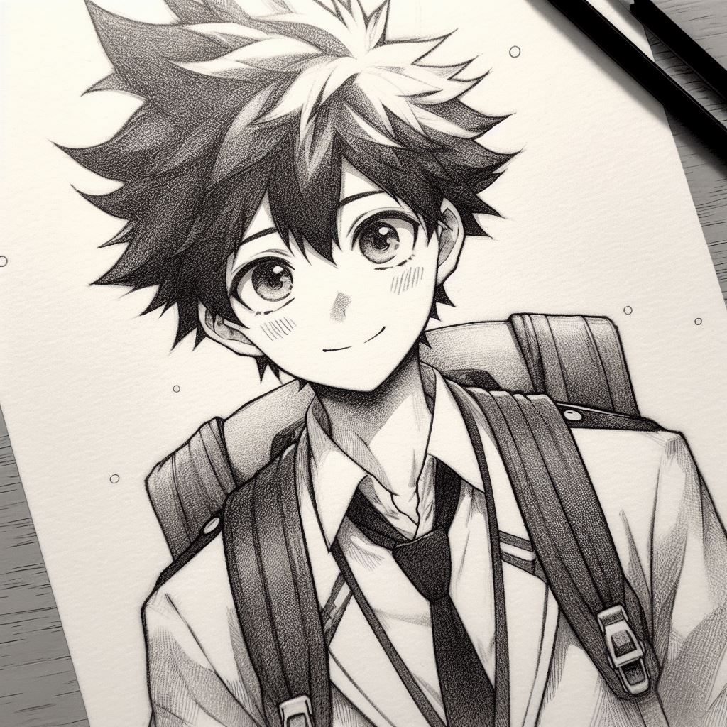 Anime drawing ( Deku )