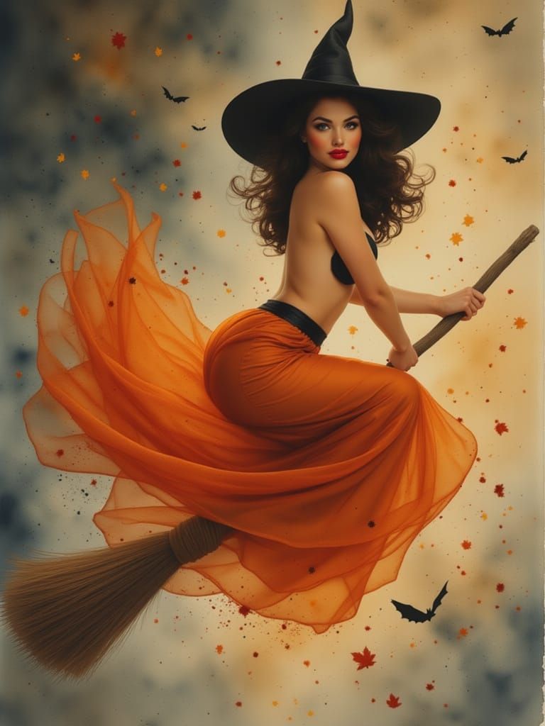 <lora:WhiskeyGouache:1.0> 
Style: In the artistic style of Alberto Vargas and J. Scott Campbell, combining classic pin-up glamour with dyna...