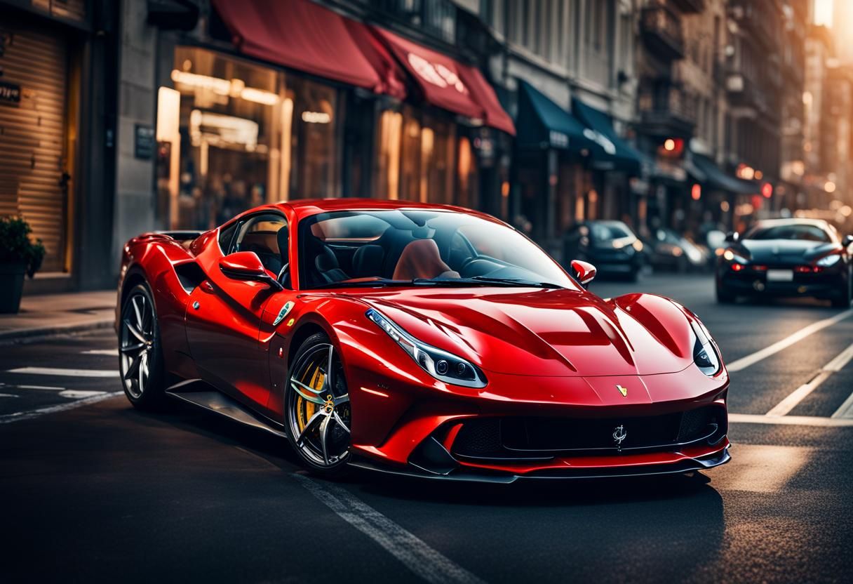 Red Ferrari - AI Generated Artwork - NightCafe Creator