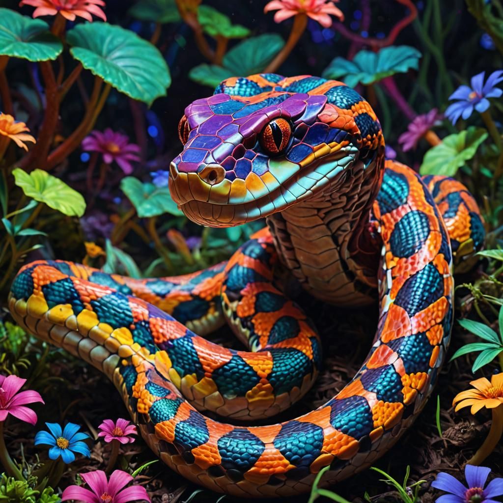 Colorful Snake  by @NaturePalleteCreations