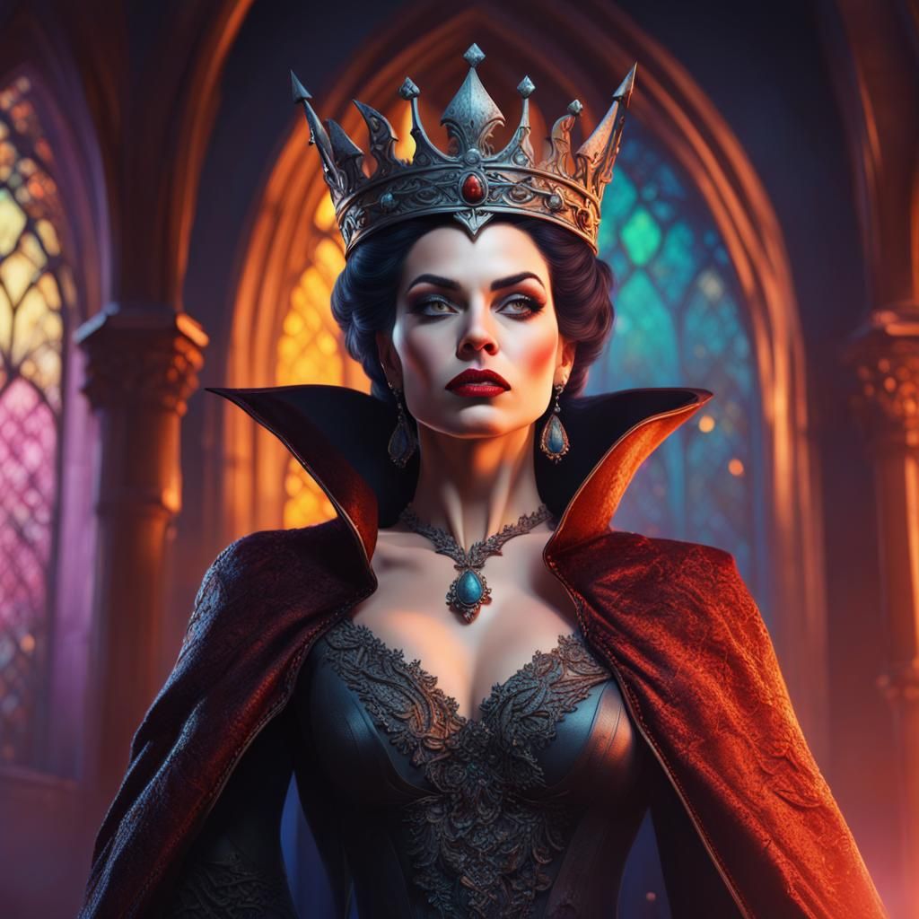 BEAUTIFUL EVIL QUEEN OF THE HAUNTED CASTLE - AI Generated Artwork ...