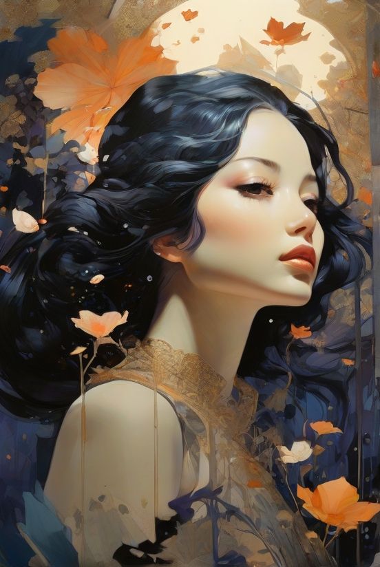 beautiful double exposure portrait