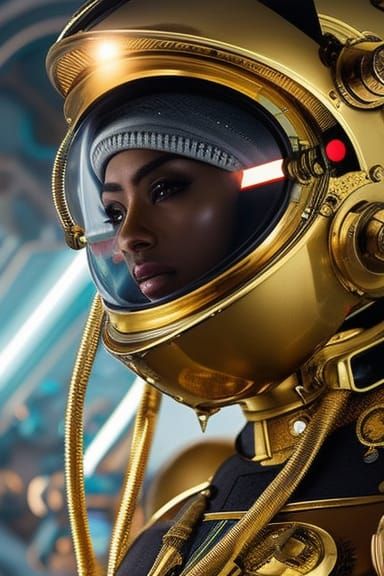 Steampunk astronaut   by @TanYG