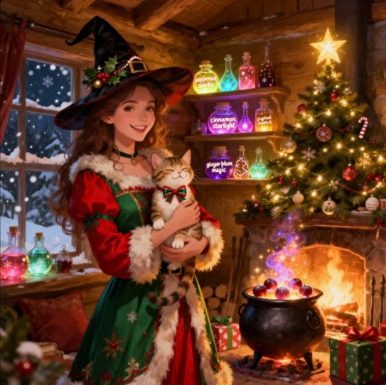 12/7/2025-Christmas Witch Art By Archangel Tara