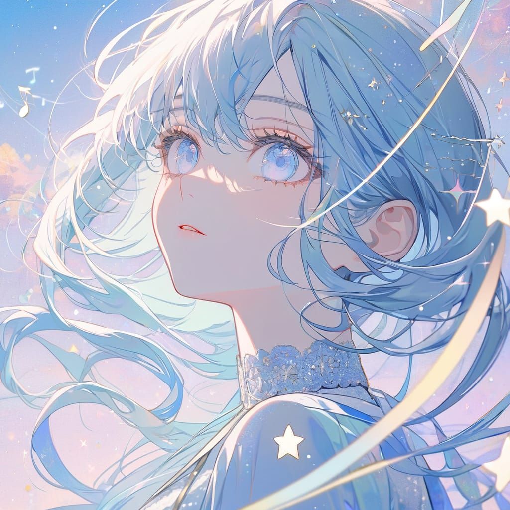 Ethereal Angelic Idol in Pastel Colors