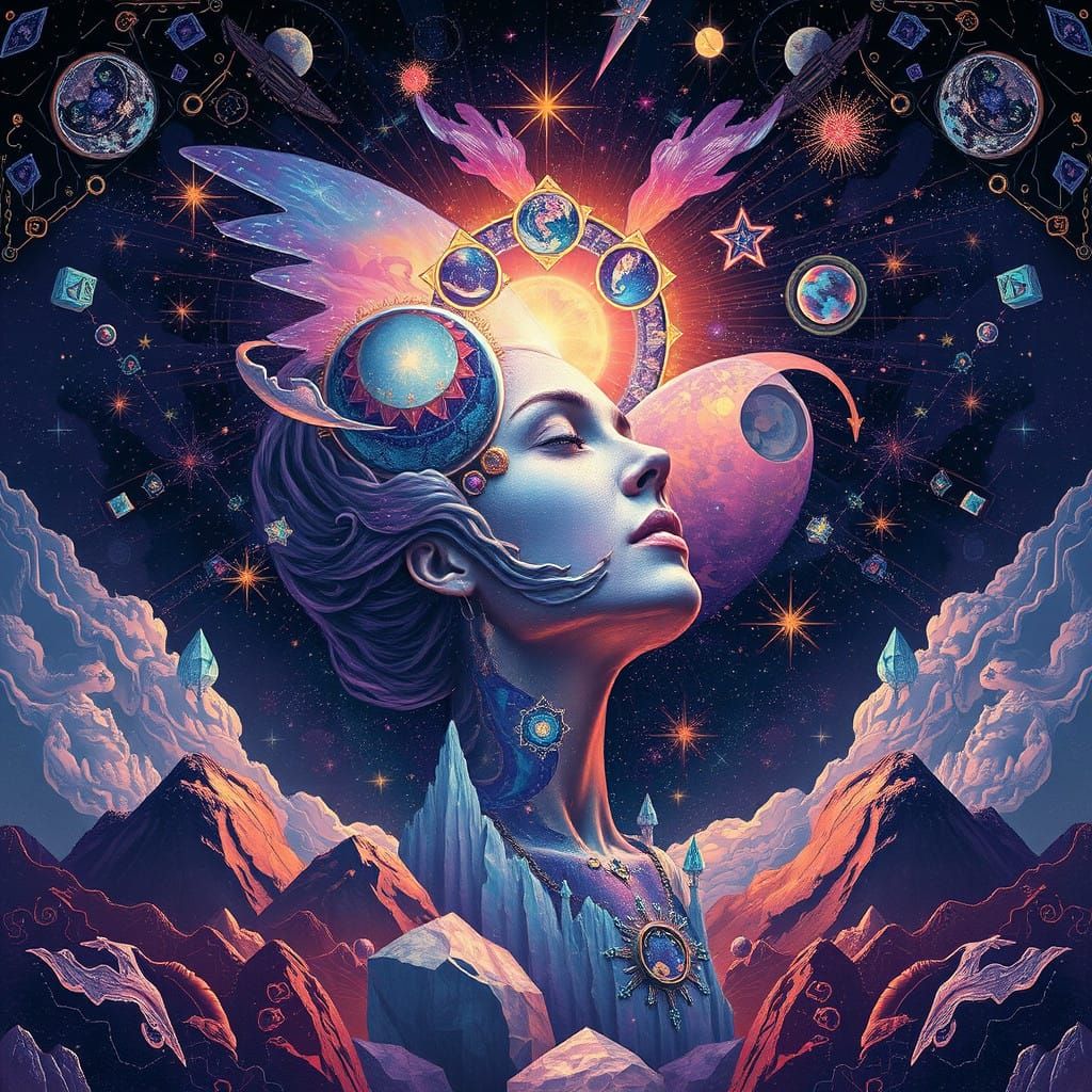 Glowing Astral Kingdom in Cosmic Vortex