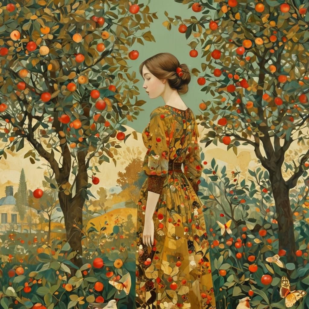 Golden Autumn, inspired by Gustav Klimt