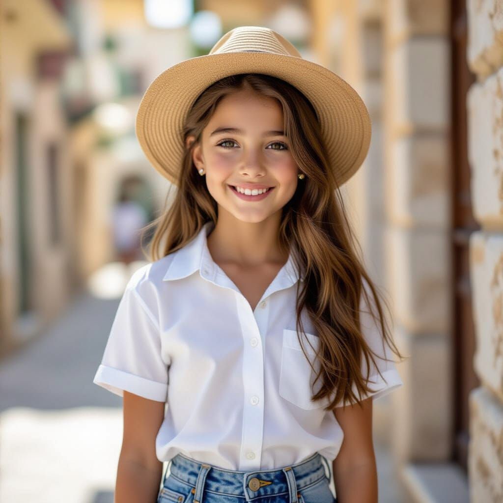 Cute Girl with Puppy Holding Pink iPhone