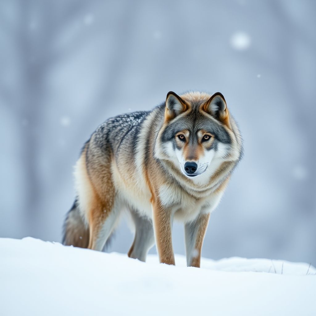 Wolf in snow