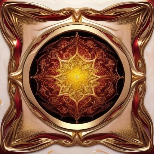 צבע ורד עם אדום עדין על רקע שילוב זהב וכסף עבים בהיר בתוך תמונה על השידה האדומה בשילוב פרחים זהב מט מפורט יותר עם פנינים...