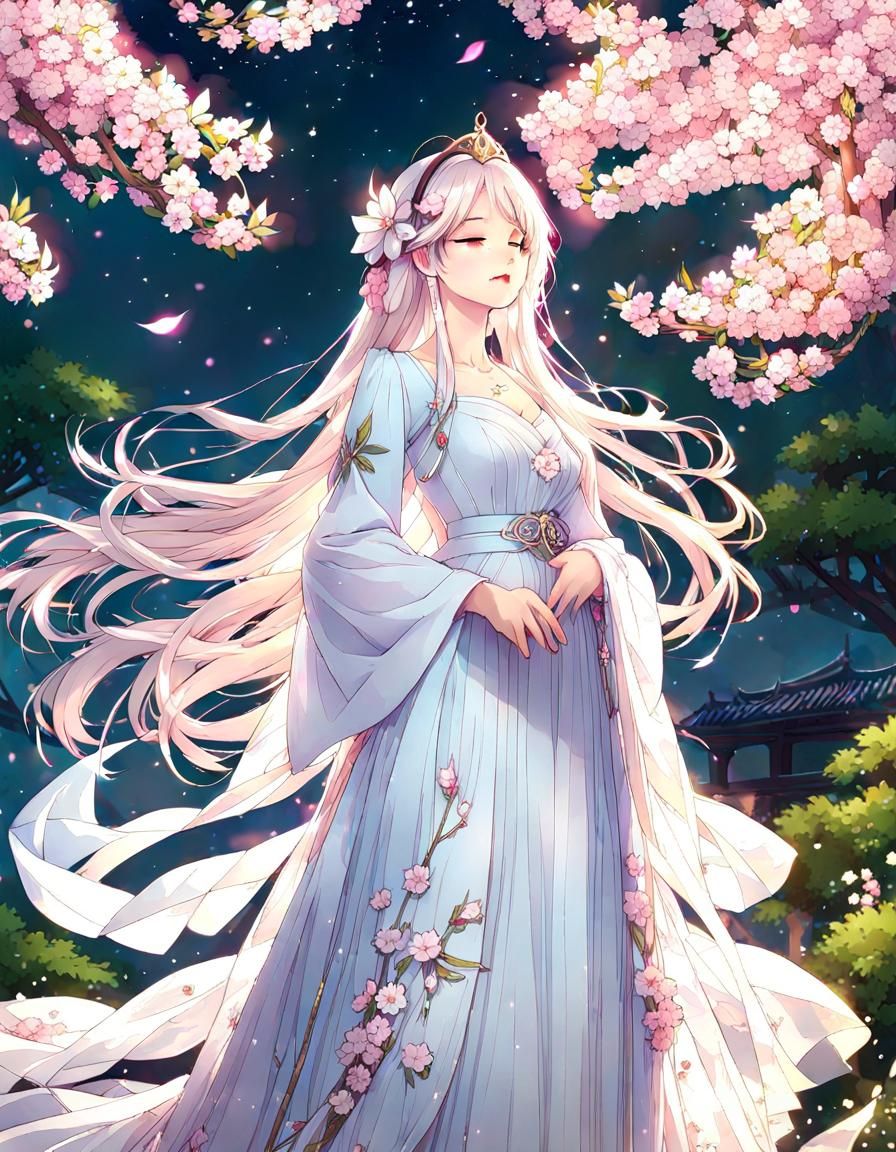 Sakura Goddess - AI Generated Artwork - NightCafe Creator