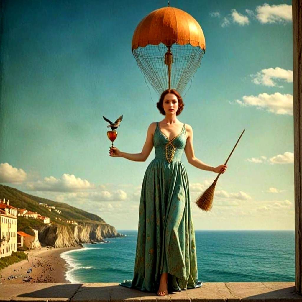 Elegant Portrait of a Woman in Vibrant Colors