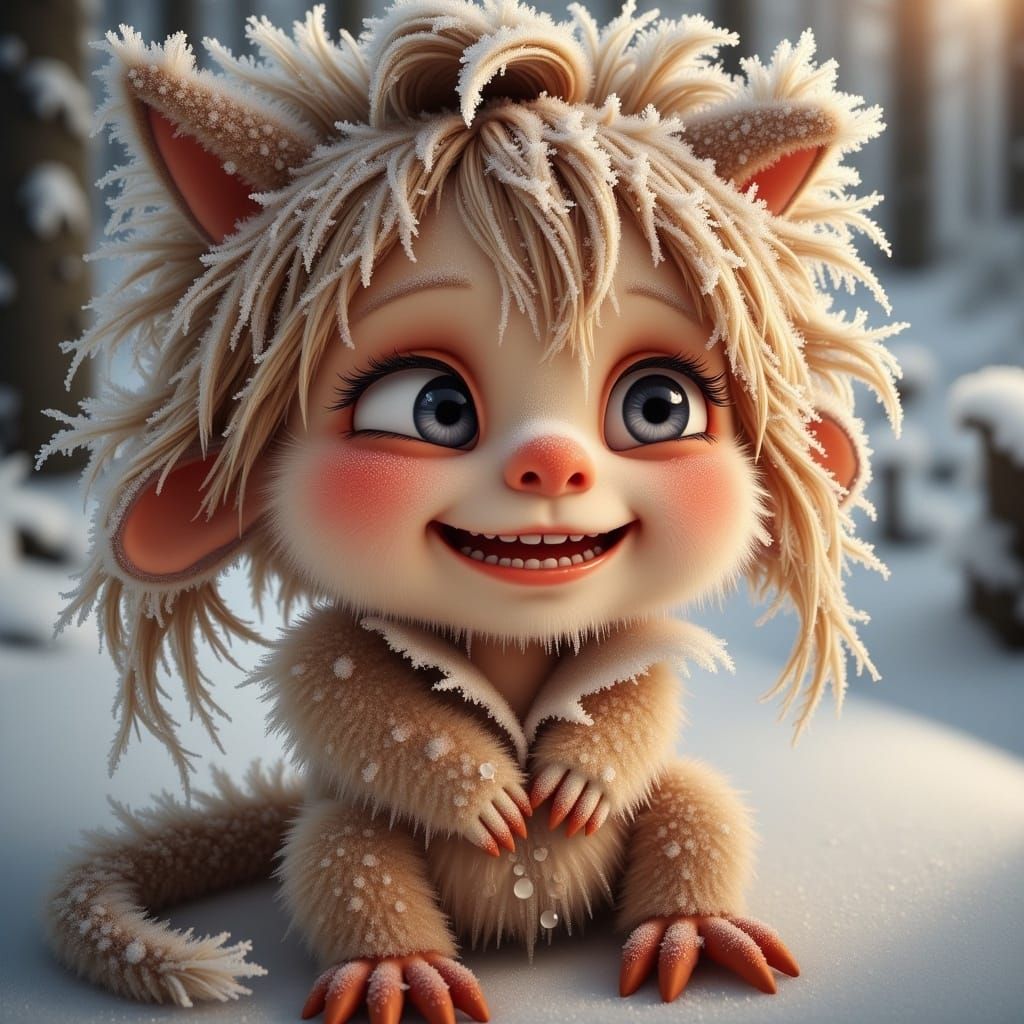 Cute Snow Monster  by @Nika