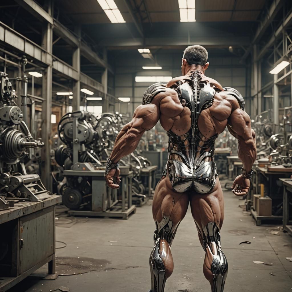Wide Shot, Photorealism, 8k, sharpest detail, Muscle Daddy a...