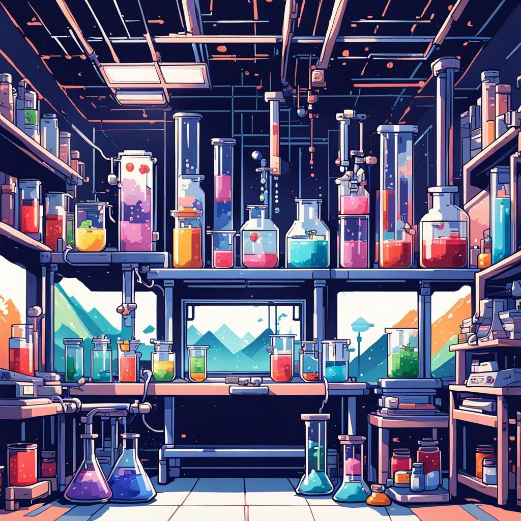 8 bit bedroom Science Lab AI Generated Artwork NightCafe Creator