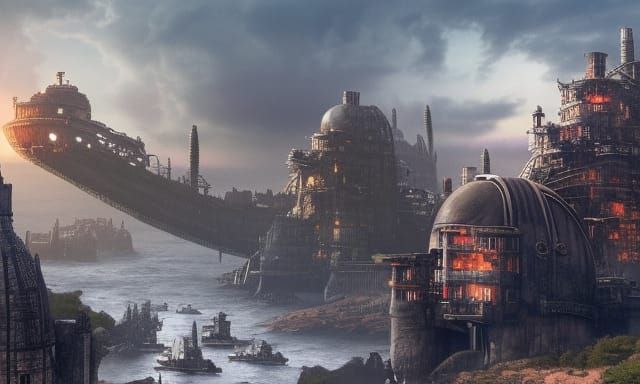 Mortal Engines Moving Cities with Airships through the Swamp...