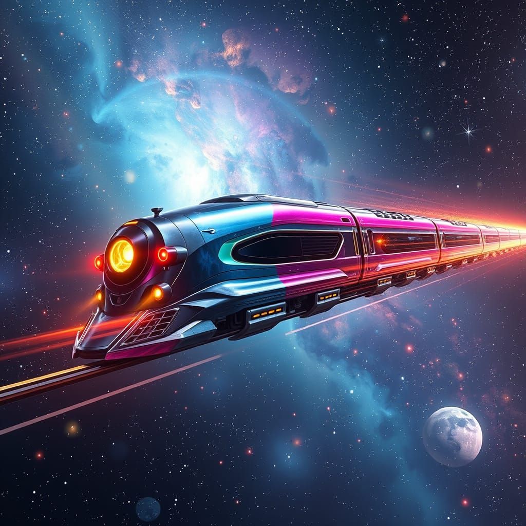 Space Train  by @Coostal