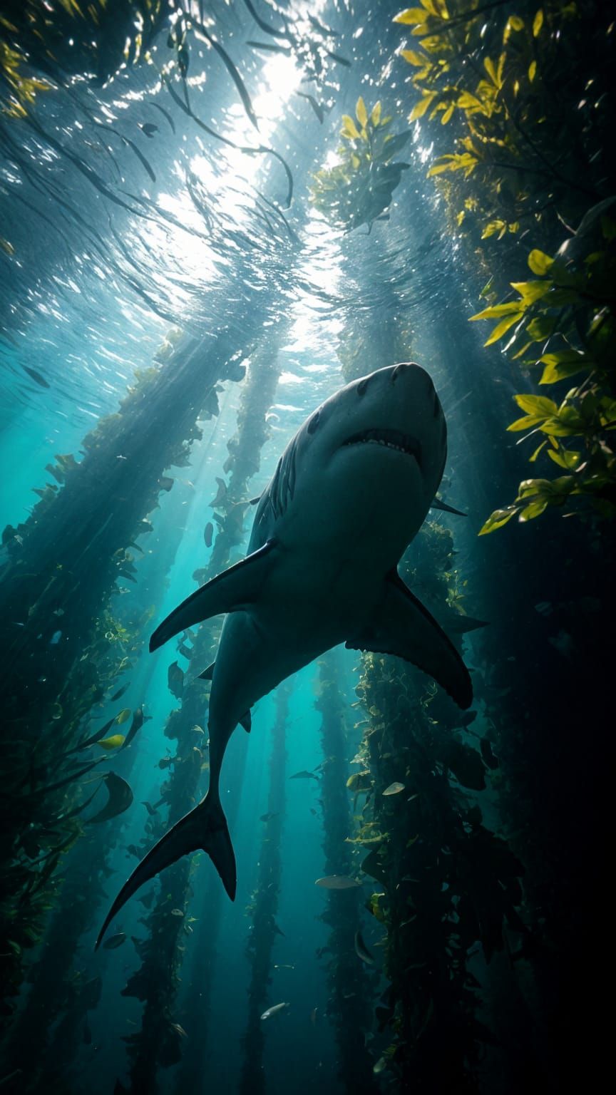 Shark in the Forest   by @undefined