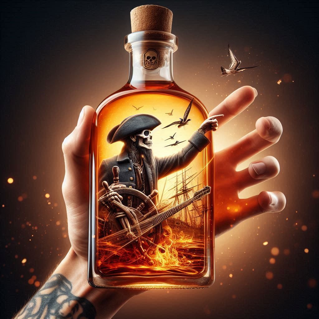DE Rum Bottle