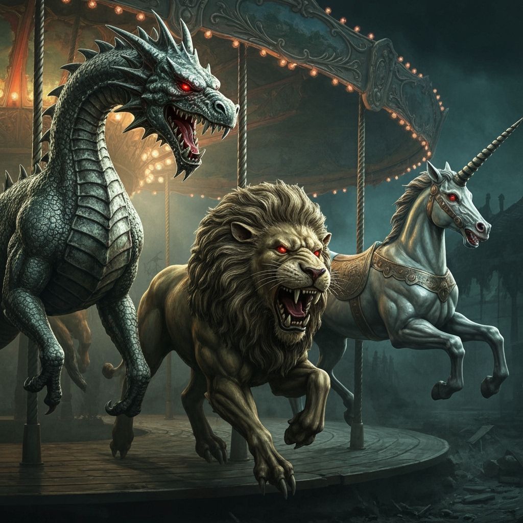 An evil spell brings the carousel to life  by @Mayhem