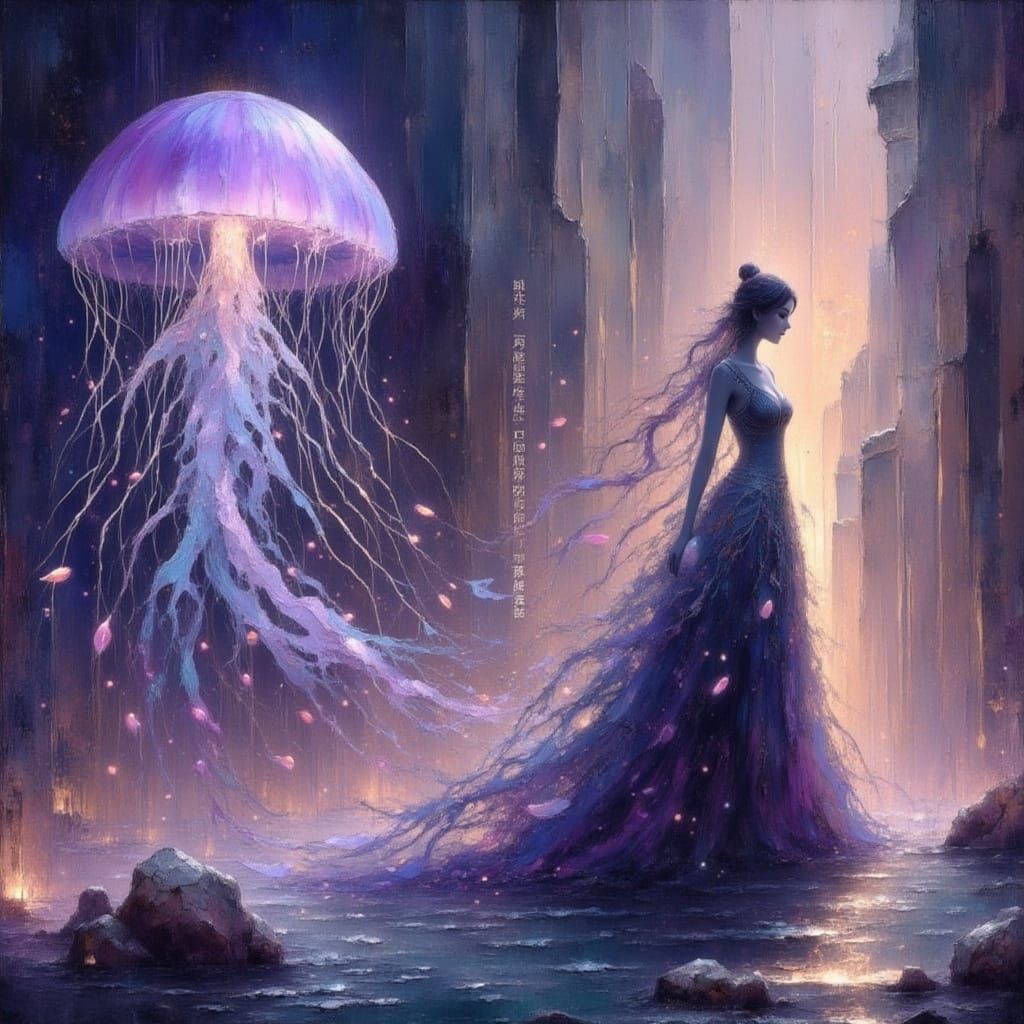 <lora:Akimora:1.0> <lora:Beautiful women:1.0> <lora:divineOil:1.0> <lora:Jellyfish Ascension:1.0> In nyc, elegant handsome samurai warrior w...