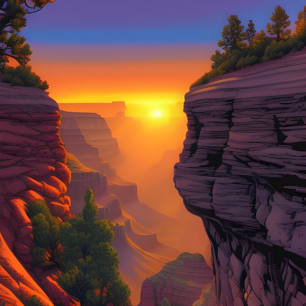 the Grand Canyon  at sunrise   by @Jupeter