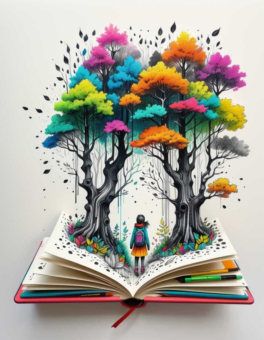 As she journeyed North a vibrant forest emerged from on her ...