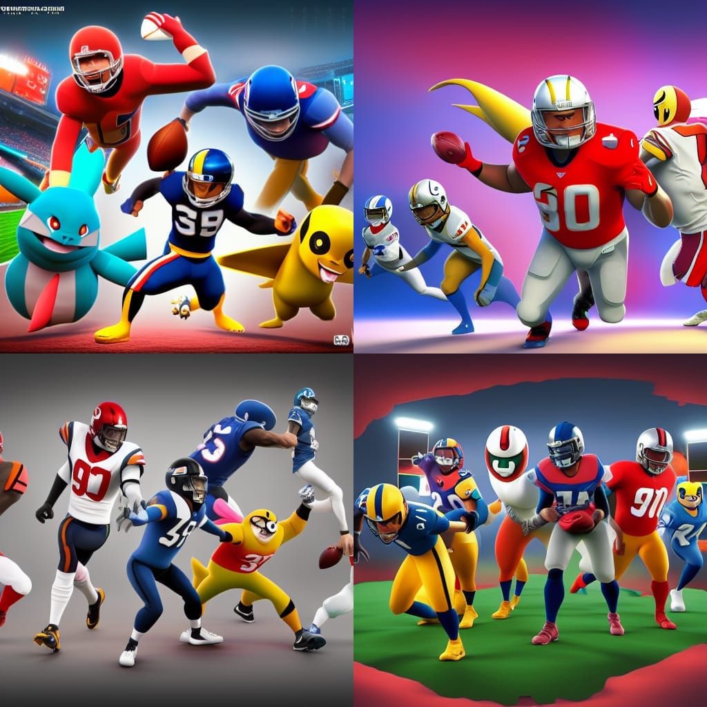 nfl pokemon - AI Generated Artwork - NightCafe Creator