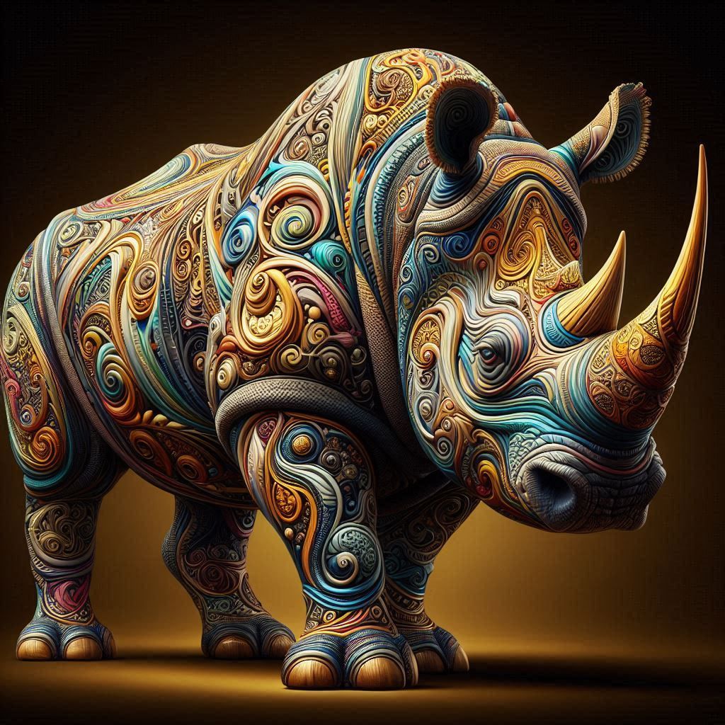 This Rhino Ain't Grey At All